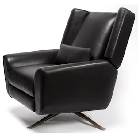 Contemporary Winged Pushback Recliner